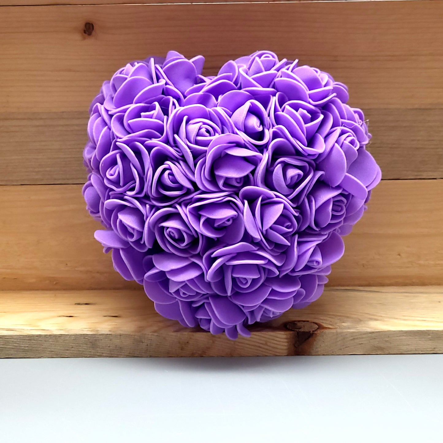 COEURS DÉCORATIONS EN FLEURS DE ROSES - MODÈLES UNIS OU BICOLORES AU CHOIX - UNIQUES, ORIGINAUX & ARTISANAUX