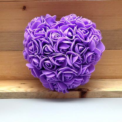 COEURS DÉCORATIONS EN FLEURS DE ROSES - MODÈLES UNIS OU BICOLORES AU CHOIX - UNIQUES, ORIGINAUX & ARTISANAUX