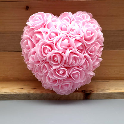 COEURS DÉCORATIONS EN FLEURS DE ROSES - MODÈLES UNIS OU BICOLORES AU CHOIX - UNIQUES, ORIGINAUX & ARTISANAUX