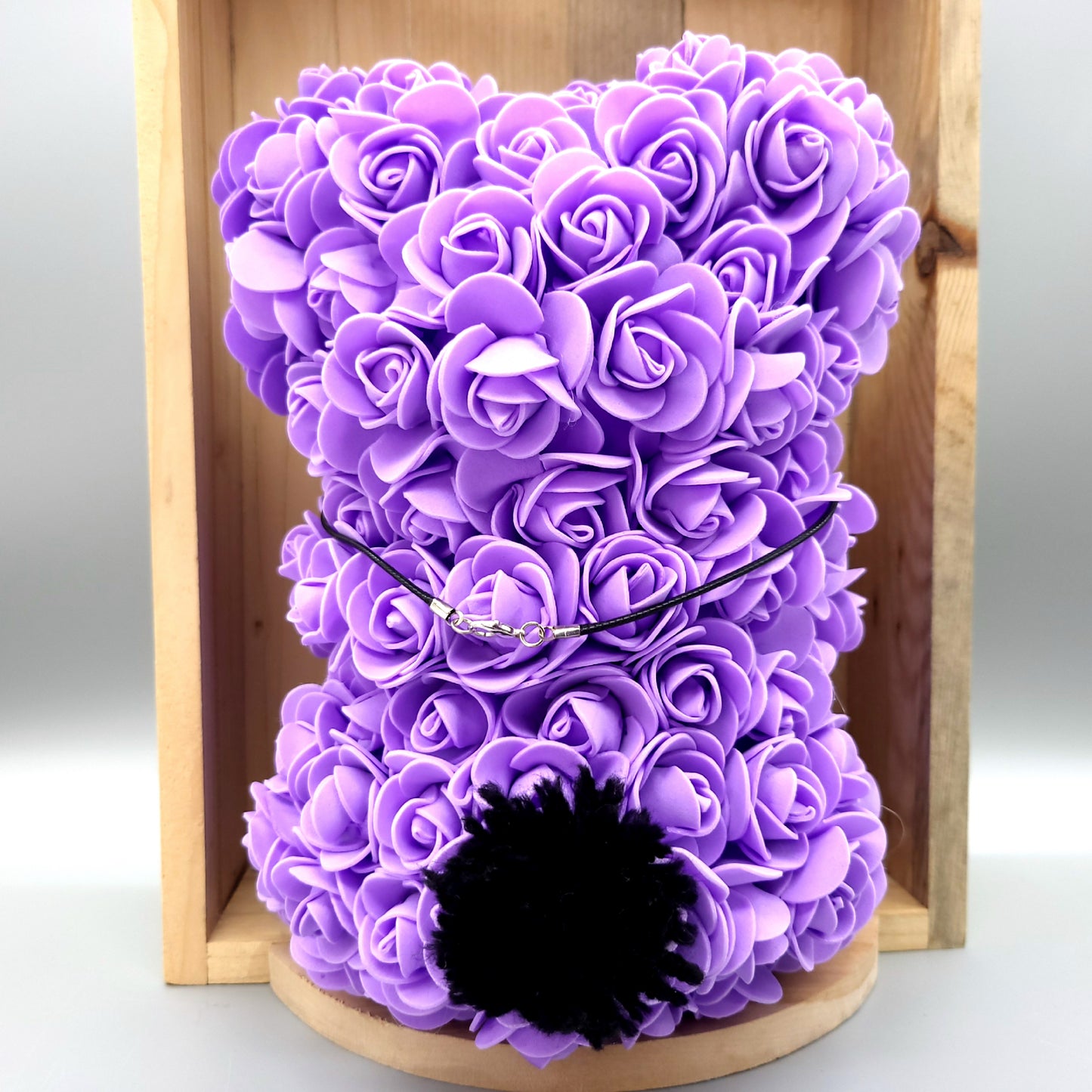 DÉCORATION " 2 EN 1 " OURSON 3D AMOUREUX AU GRAND COEUR + BIJOU COLLIER FANTAISIE - UNIQUE, ORIGINAL & ARTISANAL