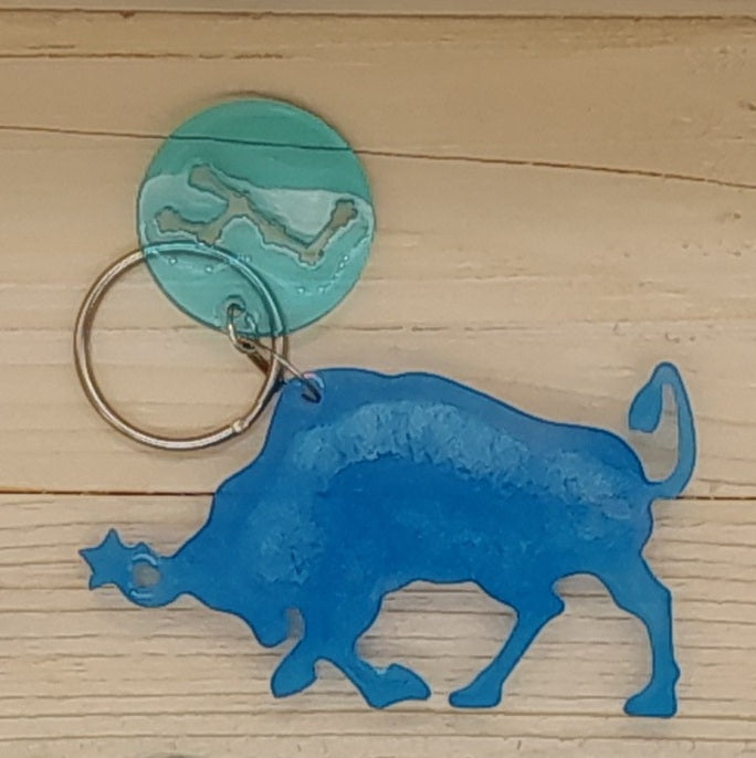 PORTES CLÉS " BLEUS " SIGNES ASTROLOGIQUES DU ZODIAQUE + CONSTELLATIONS - BIJOUX DE SAC FANTAISIES ORIGINAUX, UNIQUES & ARTISANAUX