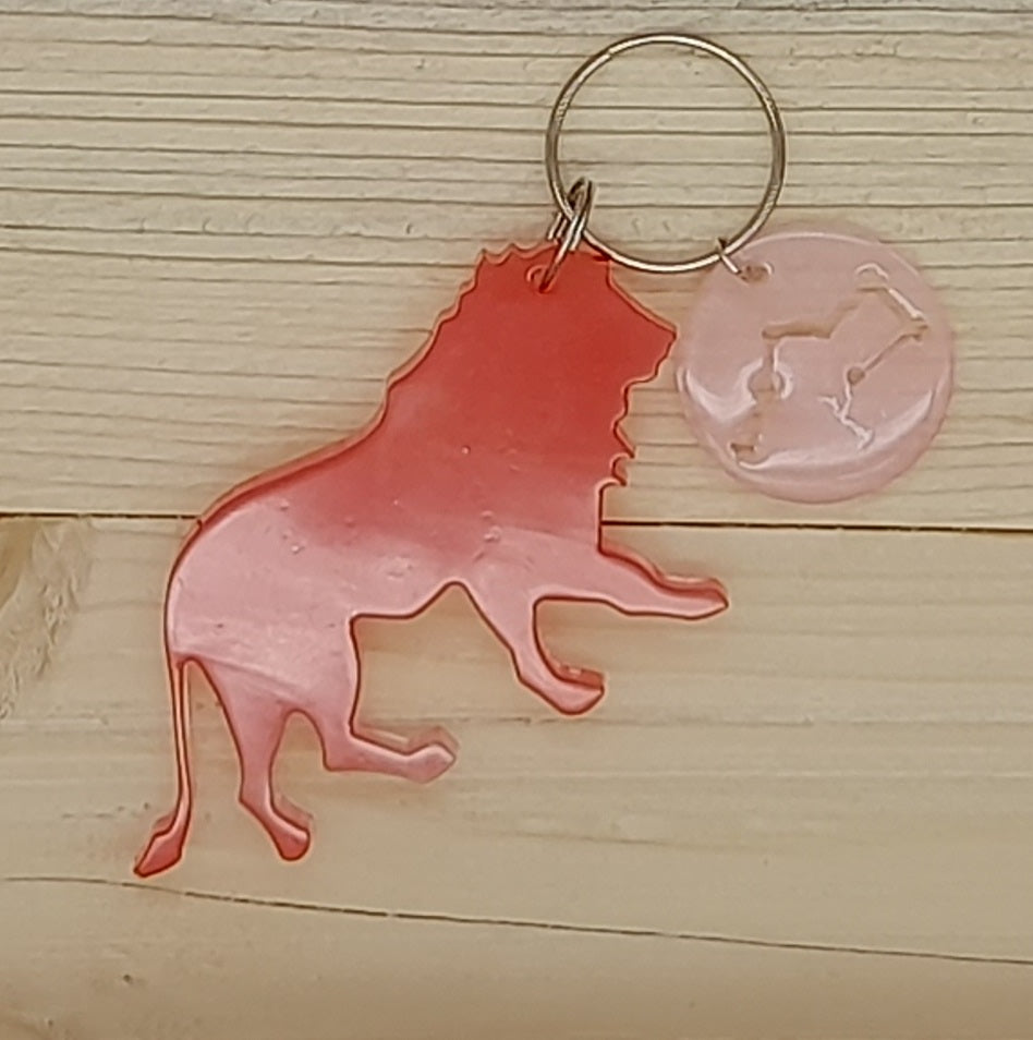 PORTES CLÉS " ROUGES " SIGNES ASTROLOGIQUES DU ZODIAQUE + CONSTELLATIONS - BIJOUX DE SACS FANTAISIES ORIGINAUX, UNIQUES & ARTISANAUX