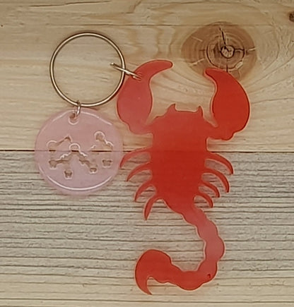 PORTES CLÉS " ROUGES " SIGNES ASTROLOGIQUES DU ZODIAQUE + CONSTELLATIONS - BIJOUX DE SACS FANTAISIES ORIGINAUX, UNIQUES & ARTISANAUX