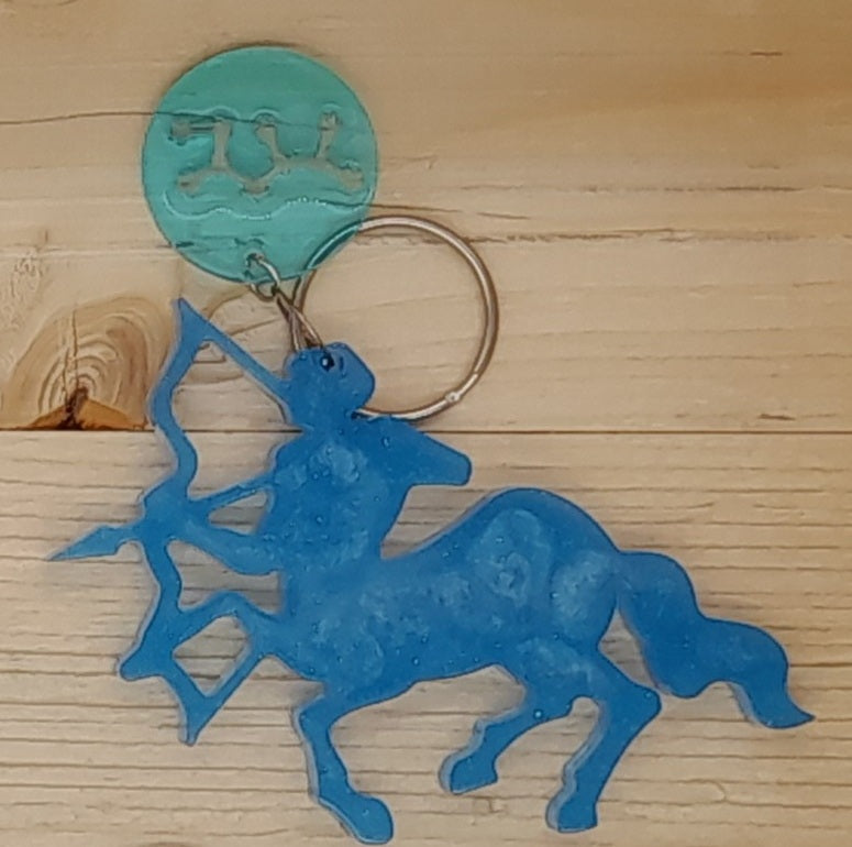 PORTES CLÉS " BLEUS " SIGNES ASTROLOGIQUES DU ZODIAQUE + CONSTELLATIONS - BIJOUX DE SAC FANTAISIES ORIGINAUX, UNIQUES & ARTISANAUX