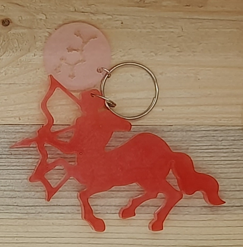 PORTES CLÉS " ROUGES " SIGNES ASTROLOGIQUES DU ZODIAQUE + CONSTELLATIONS - BIJOUX DE SACS FANTAISIES ORIGINAUX, UNIQUES & ARTISANAUX