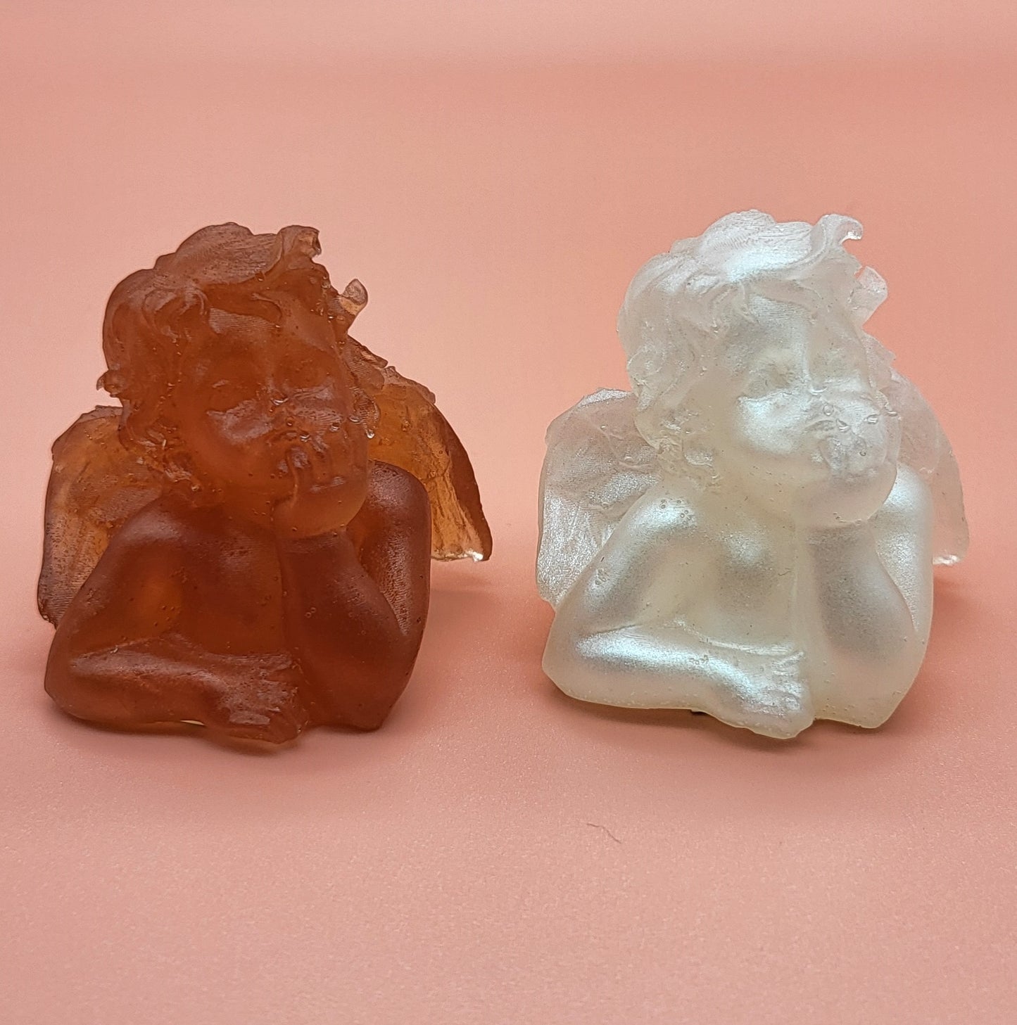 FIGURINE BISOUS D' ANGE GARDIEN + RELIEFS 3D EN RÉSINE - DIVERS COLORIS UNIQUES, ARTISANAUX & ORIGINAUX