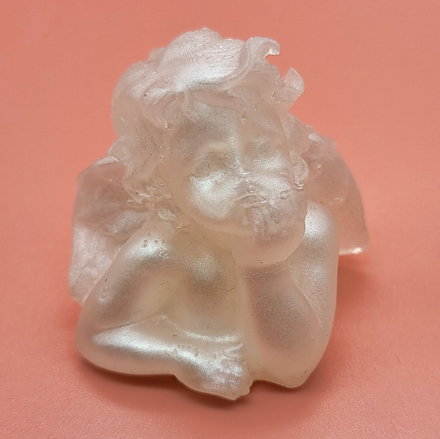 FIGURINE BISOUS D' ANGE GARDIEN + RELIEFS 3D EN RÉSINE - DIVERS COLORIS UNIQUES, ARTISANAUX & ORIGINAUX