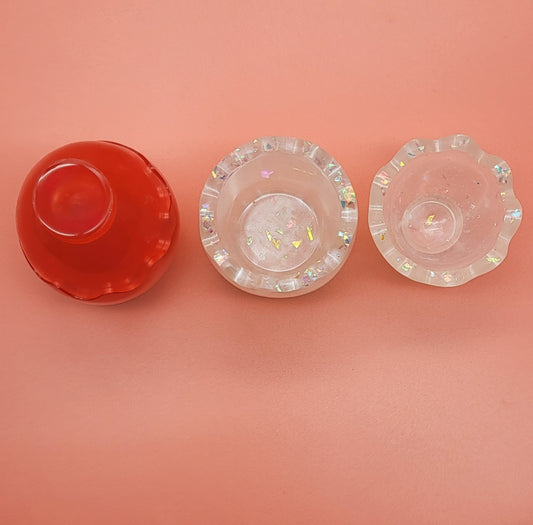 DÉCO BOITE 2 COQUILLES D'OEUF 3D POUR SAVONS, BOUGIES, BIJOUX, CACTUS…EN RÉSINE - DIVERS MODÈLES UNIQUES, ORIGINAUX & ARTISANAUX