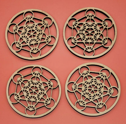 METATRON EN DESSOUS DE VERRES + STATIONS DE RECHARGE DE PIERRES - ARTISANAUX, UNIQUES & ORIGINAUX