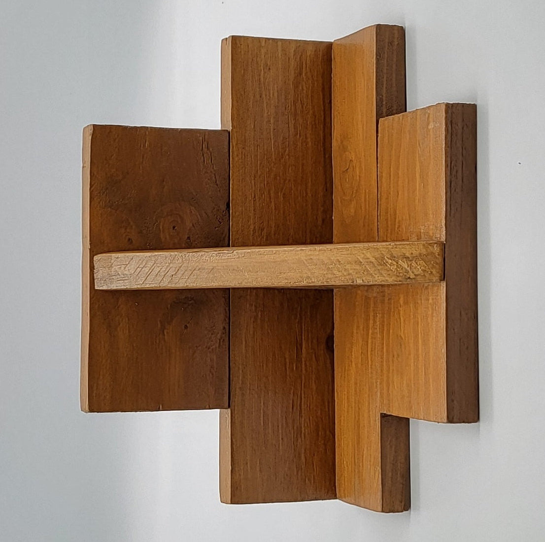 ÉTAGÈRE ANGLE INTÉRIEUR EN BOIS DE PALETTE + 1 TABLETTE - MODÈLE ÉCOLO ORIGINAL & UNIQUE