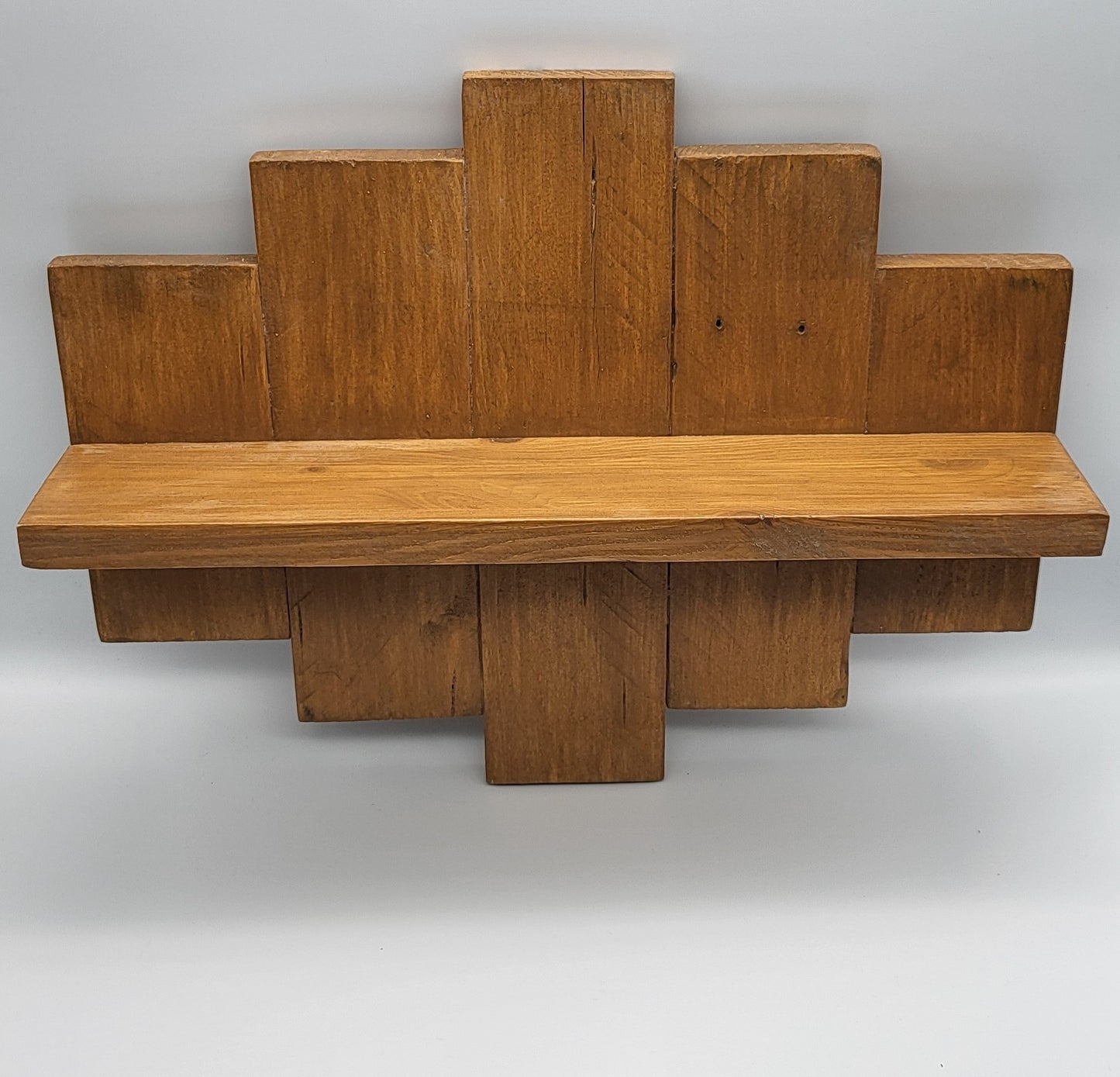 ÉTAGÈRE DÉCALÉE UNIQUE EN BOIS DE PALETTE + 1 TABLETTE - MODÈLE ÉCOLO & ORIGINAL