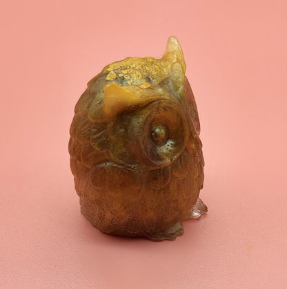 DÉCORATION HIBOU 3D RELIEFS EN RÉSINE - DIVERS COLORIS UNIQUES, ARTISANAUX & ORIGINAUX