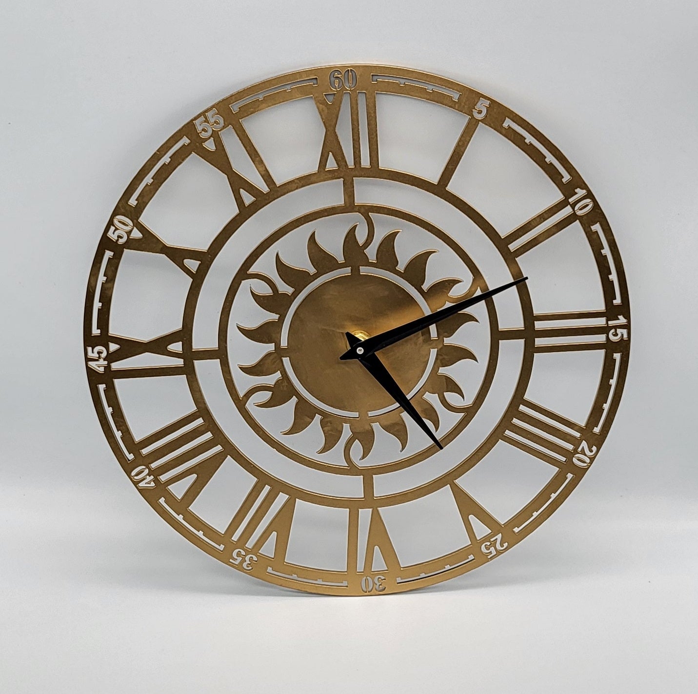 HORLOGE MURALE RONDE " SOLEIL STYLE INDUSTRIEL " - DESIGN ORIGINAL
