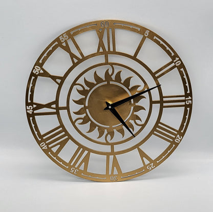 HORLOGE MURALE RONDE " SOLEIL STYLE INDUSTRIEL " - DESIGN ORIGINAL