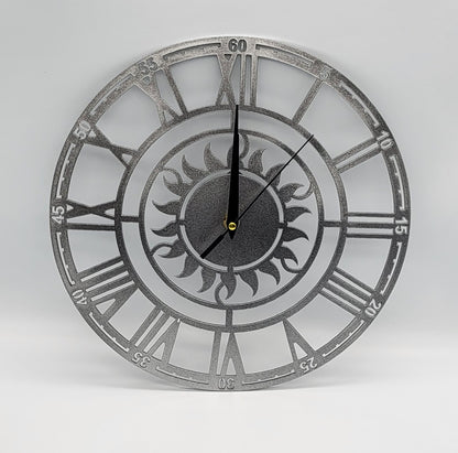 HORLOGE MURALE RONDE " SOLEIL STYLE INDUSTRIEL " - DESIGN ORIGINAL