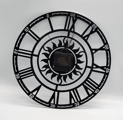 HORLOGE MURALE RONDE " SOLEIL STYLE INDUSTRIEL " - DESIGN ORIGINAL
