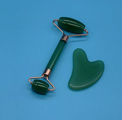 KIT BEAUTÉ MASSAGE ANTI-ÂGE : ROULEAUX + GUA SHAS EN RÉSINE - 2 COULEURS AU CHOIX