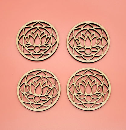 FLEURS DE LOTUS EN DESSOUS DE VERRES - ARTISANAUX, UNIQUES & ORIGINAUX