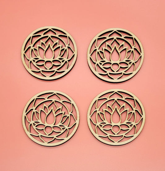 FLEURS DE LOTUS EN DESSOUS DE VERRES - ARTISANAUX, UNIQUES & ORIGINAUX