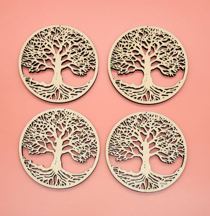 ARBRES DE VIE EN DESSOUS DE VERRES + STATIONS DE RECHARGE DE PIERRES - ARTISANAUX, UNIQUES & ORIGINAUX