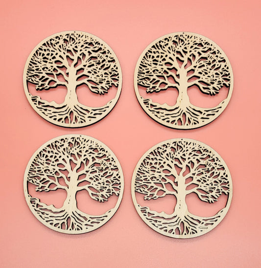 ARBRES DE VIE EN DESSOUS DE VERRES + STATIONS DE RECHARGE DE PIERRES - ARTISANAUX, UNIQUES & ORIGINAUX