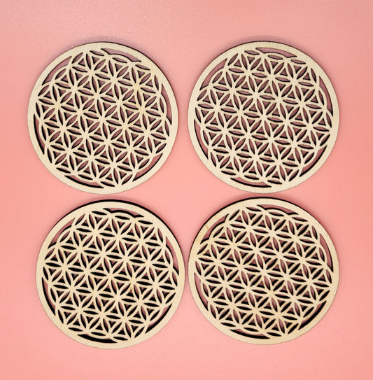 FLEURS DE VIE EN DESSOUS DE VERRES + STATION DE RECHARGE DE PIERRES + PURIFICATION - ARTISANAUX, UNIQUES & ORIGINAUX