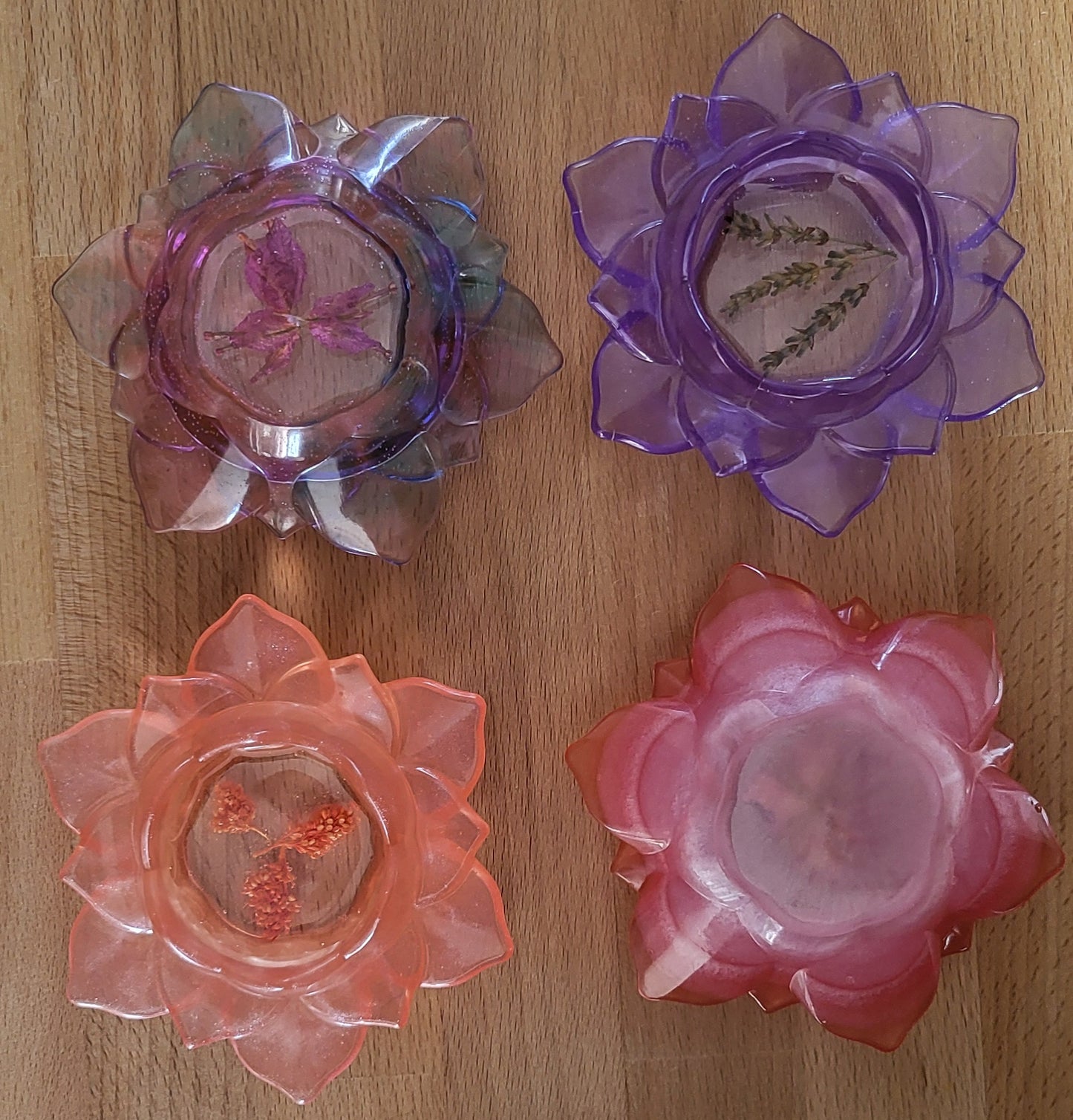 SUPPORTS À ENCENS ET BOUGIES " FLEURS DE LOTUS ZEN " 3D - COLLECTION " ESPRIT NATURE "  – DÉCORATIONS ARTISANALES, UNIQUES & ORIGINALES AU CHOIX