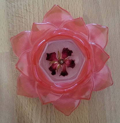 SUPPORTS À ENCENS ET BOUGIES " FLEURS DE LOTUS ZEN " 3D - COLLECTION " ESPRIT NATURE "  – DÉCORATIONS ARTISANALES, UNIQUES & ORIGINALES AU CHOIX