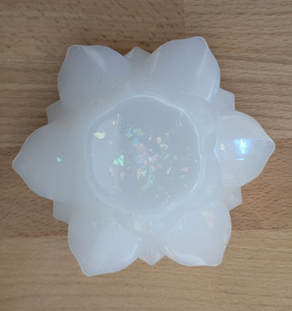 SUPPORTS À ENCENS ET BOUGIES " FLEURS LOTUS ZEN " 3D - COLLECTION "MICA"  – DÉCORATIONS ARTISANALES, UNIQUES & ORIGINALES AU CHOIX