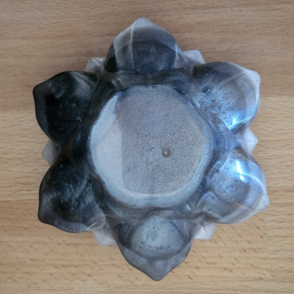 SUPPORTS À ENCENS ET BOUGIES " FLEURS LOTUS ZEN " 3D - COLLECTION "MICA"  – DÉCORATIONS ARTISANALES, UNIQUES & ORIGINALES AU CHOIX