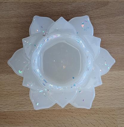 SUPPORTS À ENCENS ET BOUGIES " FLEURS LOTUS ZEN " 3D - COLLECTION "MICA"  – DÉCORATIONS ARTISANALES, UNIQUES & ORIGINALES AU CHOIX