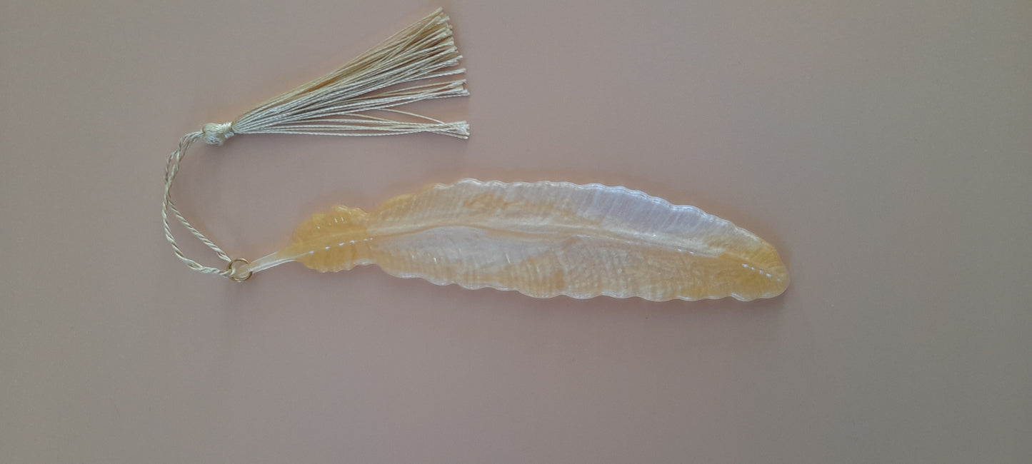 MARQUES PAGES GRANDE PLUME + POMPON - DIVERS MODÈLES + COLORIS UNIQUES, ARTISANAUX & ORIGINAUX