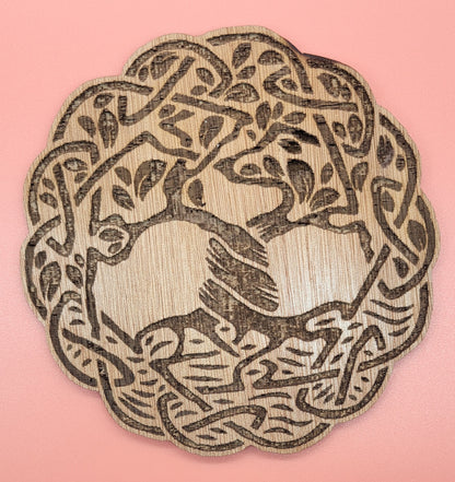 DIVERS DISQUES DE RECHARGE DE PIERRES EN PYROGRAVURE SUR BOIS - ARTISANAUX, UNIQUES & ORIGINAUX