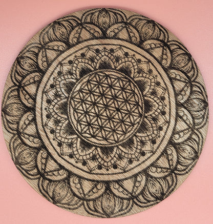 DIVERS DISQUES DE RECHARGE DE PIERRES EN PYROGRAVURE SUR BOIS - ARTISANAUX, UNIQUES & ORIGINAUX