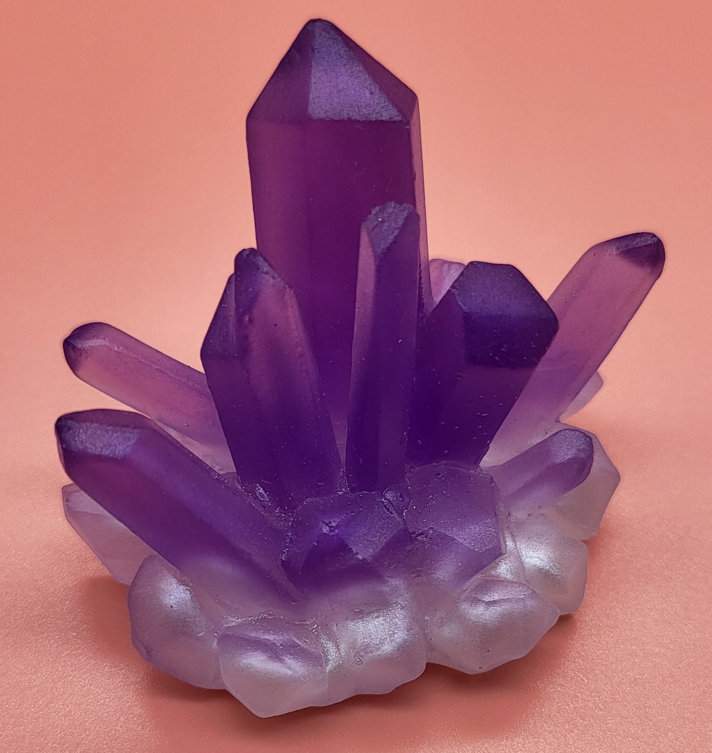 DÉCORATION GRAPPE DE CRISTAUX 3D RELIEFS EN RÉSINE - DIVERS COLORIS UNIQUES, ARTISANAUX & ORIGINAUX