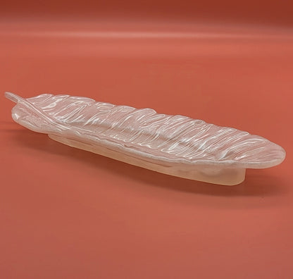 DÉCORATION 3D GRANDE PLUME D’ ANGE VIDE-POCHES EN RÉSINE – ARTISANALE, UNIQUE & ORIGINALE - COULEURS AU CHOIX