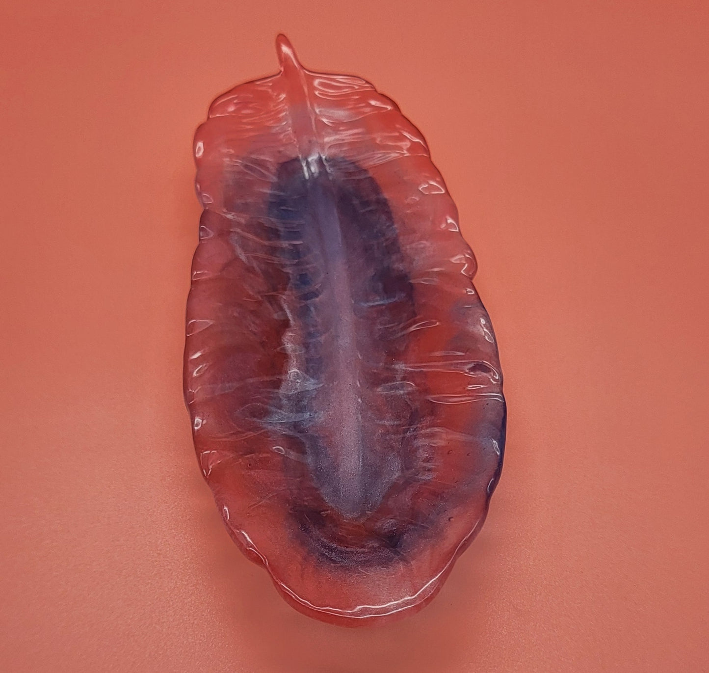 DÉCORATION 3D GRANDE PLUME D’ ANGE VIDE-POCHES EN RÉSINE – ARTISANALE, UNIQUE & ORIGINALE - COULEURS AU CHOIX