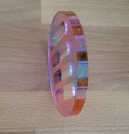 SUPPORTS À SAVONS FORME " PAILLASSE " RONDE " 2 en 1 " Collection « EN TOUTE TRANSPARENCE » - UNIQUES, ORIGINAUX & ARTISANAUX