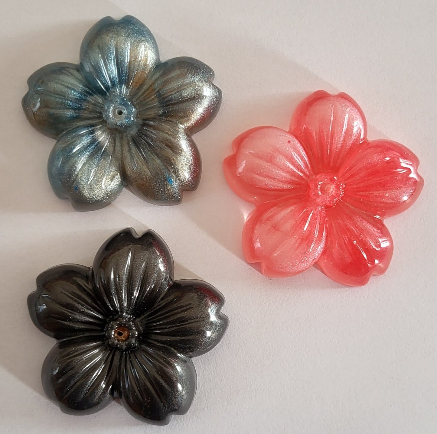 SUPPORTS À ENCENS " FLEURS de SAKURA " EN 2D - DÉCORATIONS ARTISANALES, UNIQUES & ORIGINALES AU CHOIX