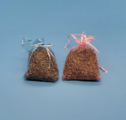 LAVANDE DE PROVENCE EN SAC D'ORGANZA ROSE OU BLEU AU CHOIX – DÉCORATION ARTISANALE & LOCALE