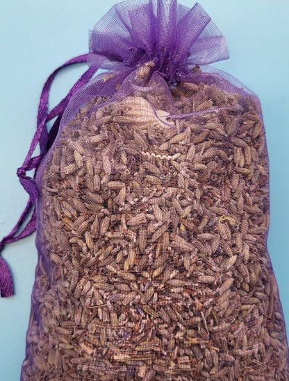 LAVANDE DE PROVENCE + GRAND SAC ORGANZA VIOLET – DÉCORATION ARTISANALE & LOCALE