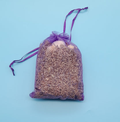 LAVANDE DE PROVENCE + GRAND SAC ORGANZA VIOLET – DÉCORATION ARTISANALE & LOCALE