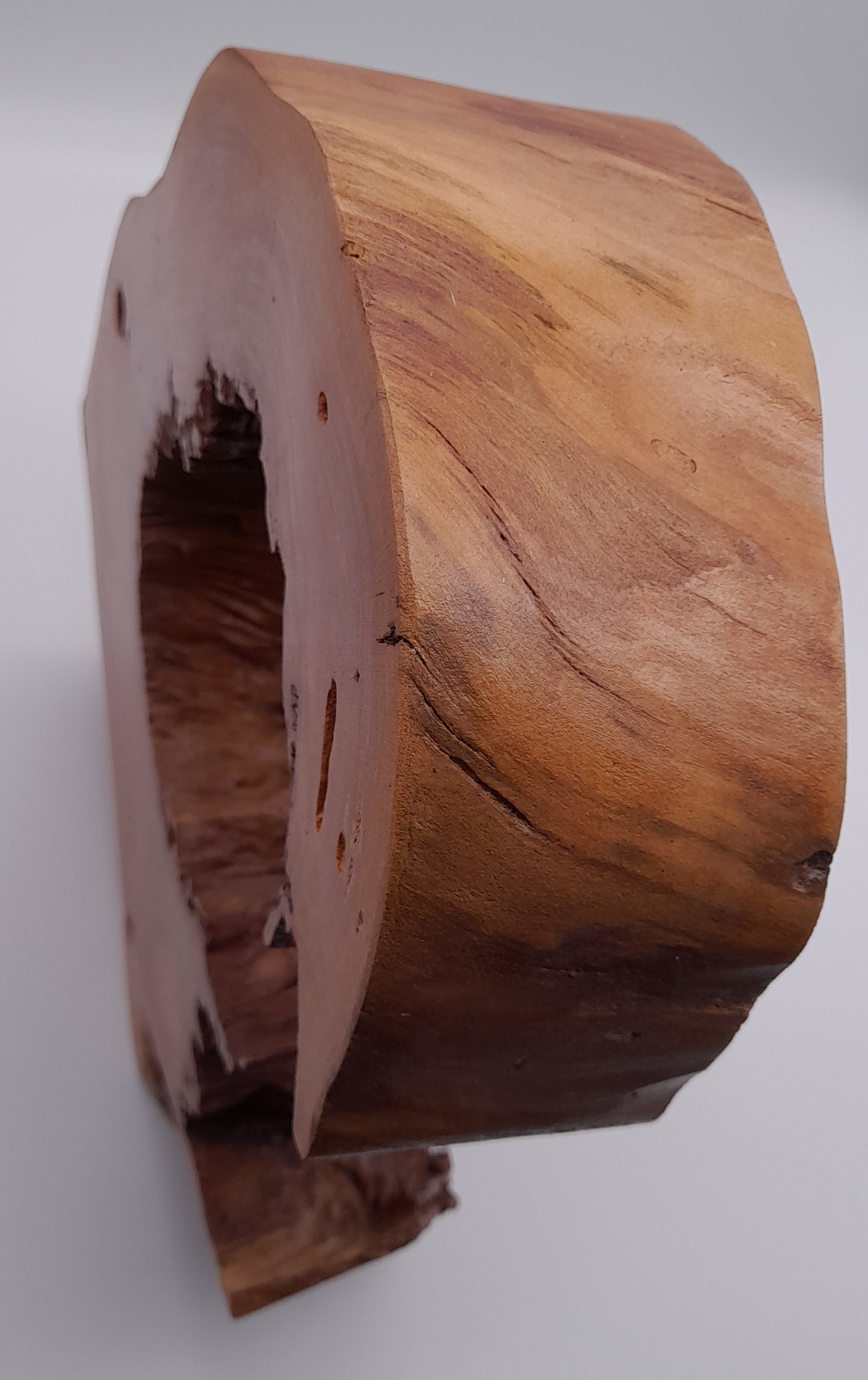 GRANDE SCULPTURE DE "VAGUE" EN BOIS DE CERISIER - UNIQUE, ARTISANALE & ORIGINALE