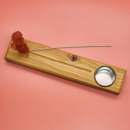 DIVERS SUPPORTS ENCENS " 3 en 1 " EN BOIS + COUPELLE MÉTAL BOUGIES & DÉCO RÉSINE 3D - UNIQUES, ORIGINAUX & ARTISANAUX