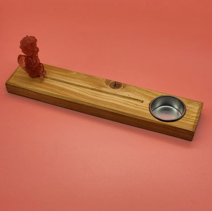 DIVERS SUPPORTS ENCENS " 3 en 1 " EN BOIS + COUPELLE MÉTAL BOUGIES & DÉCO RÉSINE 3D - UNIQUES, ORIGINAUX & ARTISANAUX