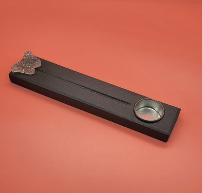 DIVERS SUPPORTS ENCENS " 3 en 1 " EN BOIS + COUPELLE MÉTAL BOUGIES & DÉCO RÉSINE 3D - UNIQUES, ORIGINAUX & ARTISANAUX