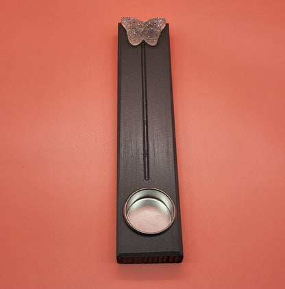 DIVERS SUPPORTS ENCENS " 3 en 1 " EN BOIS + COUPELLE MÉTAL BOUGIES & DÉCO RÉSINE 3D - UNIQUES, ORIGINAUX & ARTISANAUX