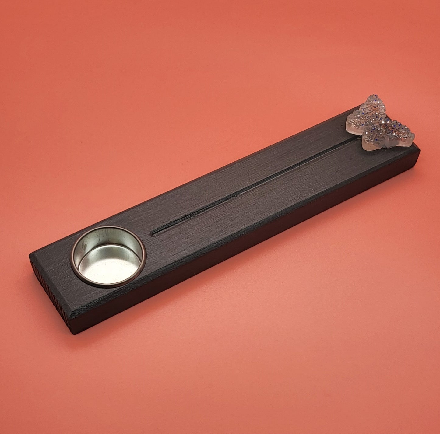 DIVERS SUPPORTS ENCENS " 3 en 1 " EN BOIS + COUPELLE MÉTAL BOUGIES & DÉCO RÉSINE 3D - UNIQUES, ORIGINAUX & ARTISANAUX