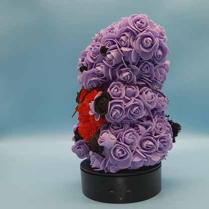 DÉCORATION " 2 EN 1 " OURSON AMOUREUX AU GRAND COEUR EN 3D + BIJOU FANTAISIE " - UNIQUE, ORIGINAL & ARTISANAL