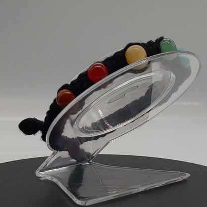 BRACELETS 7 CHAKRAS EN MACRAMÉ + 7 PIERRES ASSOCIÉES - AJUSTABLES & MIXTES, UNIQUES & ARTISANAUX